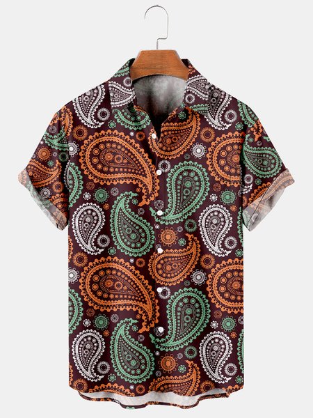 Men's Cashew Pattern Printed Casual Short Sleeve Hawaiian Shirt with Chest Pocket, Orange, Men's Floral shirt
Men's Cashew Pattern Printed Casual Short Sleeve Hawaiian Shirt with Chest Pocket, Orange, Men's Floral shirt