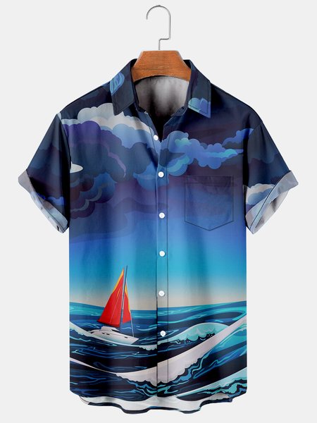 Men's Hawaiian Print Lapel Loose Chest Pocket Short Sleeve Trendy Aloha Shirt, Black, Men's Floral shirt
Men's Hawaiian Print Lapel Loose Chest Pocket Short Sleeve Trendy Aloha Shirt, Black, Men's Floral shirt