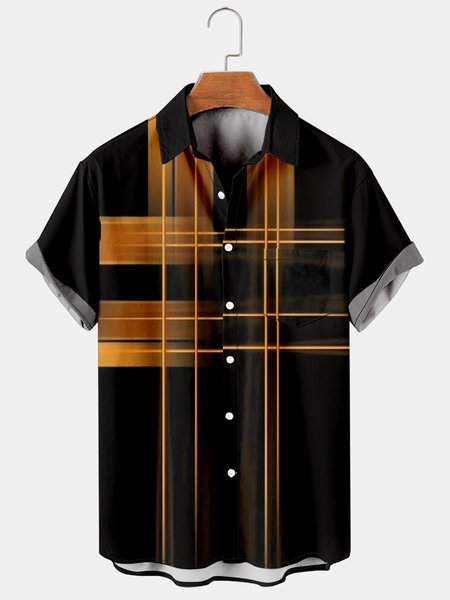 Men's Line Print Casual Fabric Fashion Hawaiian Lapel Short Sleeve Shirt, Black, Men's Floral shirt
Men's Line Print Casual Fabric Fashion Hawaiian Lapel Short Sleeve Shirt, Black, Men's Floral shirt