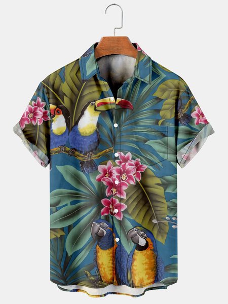 Men's Marine Botanical Print Hawaiian Short Sleeve Shirt, Black, Men's Floral shirt
Men's Marine Botanical Print Hawaiian Short Sleeve Shirt, Black, Men's Floral shirt
