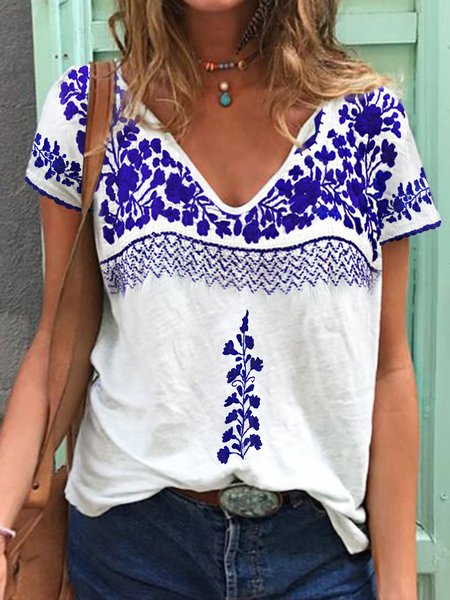 Vacation Printed Regular Fit Floral Short Sleeve T-Shirt, White, Tees & T-shirts
Vacation Printed Regular Fit Floral Short Sleeve T-Shirt, White, Tees & T-shirts