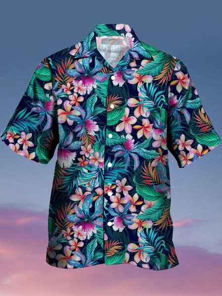Mens Tropical Floral Print Hydrocool Fabric Quick Dry Casual Breathable Short Sleeve Shirt, Deep blue, Men's Floral shirt
Mens Tropical Floral Print Hydrocool Fabric Quick Dry Casual Breathable Short Sleeve Shirt, Deep blue, Men's Floral shirt