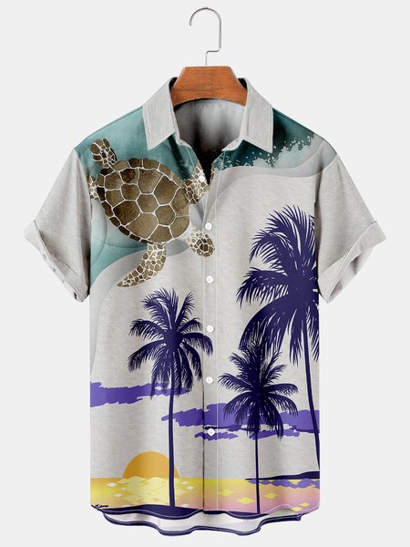 Mens Coconut Print Lapel Loose Short Sleeve Trendy Hawaiian Shirt, Gray, Men's Floral shirt
Mens Coconut Print Lapel Loose Short Sleeve Trendy Hawaiian Shirt, Gray, Men's Floral shirt