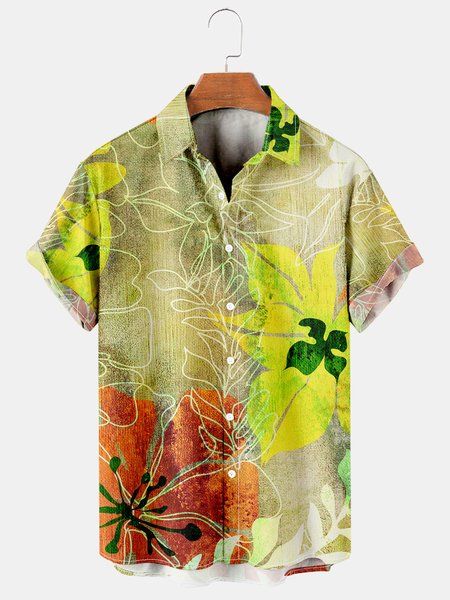 Men's Hibiscus Print Casual Breathable Hawaiian Short Sleeve Shirt, Green, Men's Floral shirt
Men's Hibiscus Print Casual Breathable Hawaiian Short Sleeve Shirt, Green, Men's Floral shirt