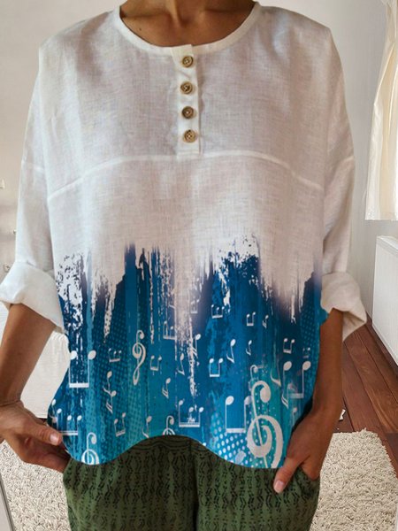 Gradient print designer pop women's cotton and linen style long-sleeved top, Multicolor, Shirts & Blouses
Gradient print designer pop women's cotton and linen style long-sleeved top, Multicolor, Shirts & Blouses
