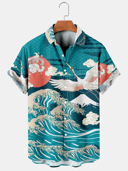 Men's Retro Casual Breathable Short Sleeve Hawaiian Shirt with Chest Pocket, Green, Men's Floral shirt
Men's Retro Casual Breathable Short Sleeve Hawaiian Shirt with Chest Pocket, Green, Men's Floral shirt