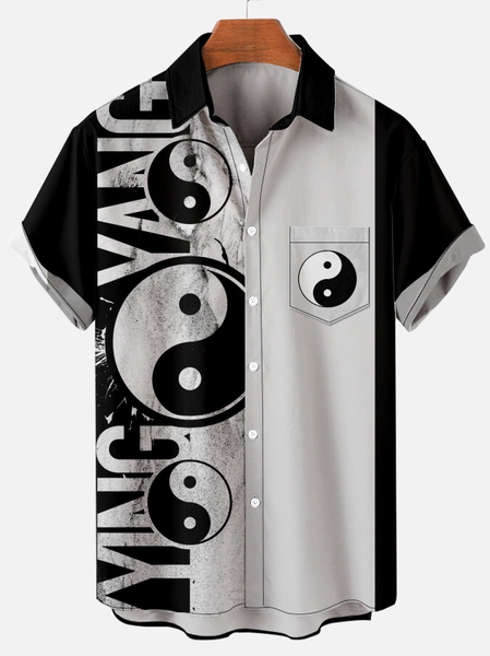 Men’s Casual Short Sleeve Yingyang Print Hawaiian Shirt, Black, Short Sleeves Shirts
Men’s Casual Short Sleeve Yingyang Print Hawaiian Shirt, Black, Short Sleeves Shirts