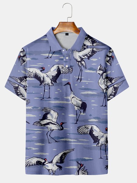 Casual Style Culture Series Japanese Culture Animal Element Pattern Lapel Short-Sleeved Polo Print Top, Purple, Men's t-shirts
Casual Style Culture Series Japanese Culture Animal Element Pattern Lapel Short-Sleeved Polo Print Top, Purple, Men's t-shirts