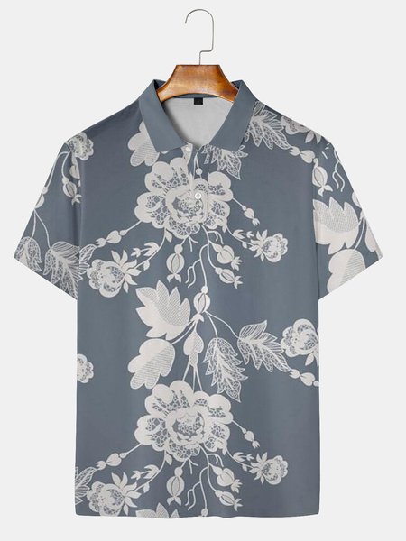 Casual Style Culture Series Japanese Culture Floral Element Pattern Lapel Short-Sleeved Polo Print Top, As picture, Men's t-shirts
Casual Style Culture Series Japanese Culture Floral Element Pattern Lapel Short-Sleeved Polo Print Top, As picture, Men's t-shirts