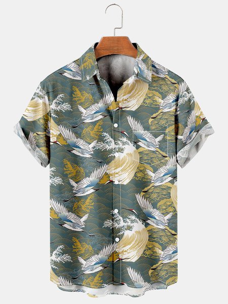 Men's Retro Casual Breathable Short Sleeve Hawaiian Shirt with Chest Pocket, Yellow, Men's Floral shirt
Men's Retro Casual Breathable Short Sleeve Hawaiian Shirt with Chest Pocket, Yellow, Men's Floral shirt