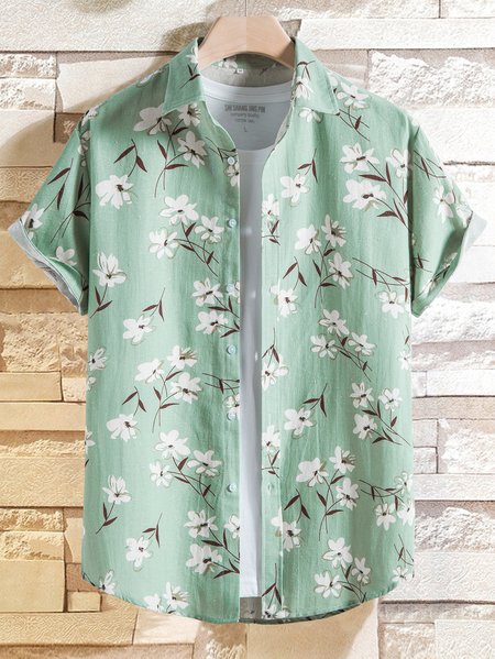 Cotton Linen Botanical Floral Print Lapel Cozy Linen Shirt, As picture, Shirts & Blouse
Cotton Linen Botanical Floral Print Lapel Cozy Linen Shirt, As picture, Shirts & Blouse