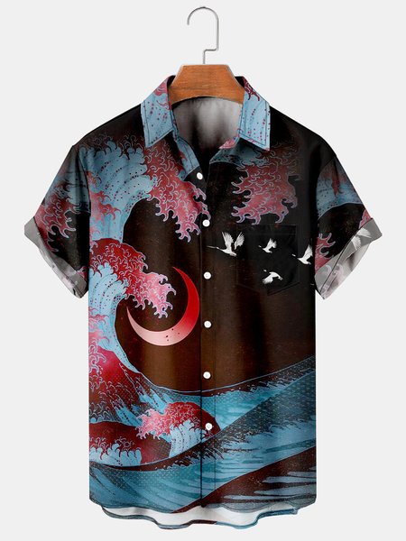 Men's Vintage Print Casual Breathable Short Sleeve Hawaiian Shirt, Black, Men's Floral shirt
Men's Vintage Print Casual Breathable Short Sleeve Hawaiian Shirt, Black, Men's Floral shirt