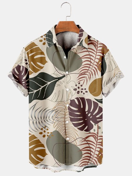 Tropical Leaves Graphic Men's Hawaiian Casual Short Sleeve Shirt, Off white, Men's Floral shirt
Tropical Leaves Graphic Men's Hawaiian Casual Short Sleeve Shirt, Off white, Men's Floral shirt