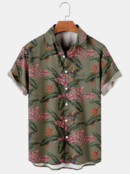Men's Vintage Print Casual Breathable Short Sleeve Hawaiian Shirt, Green, Men's Floral shirt
Men's Vintage Print Casual Breathable Short Sleeve Hawaiian Shirt, Green, Men's Floral shirt