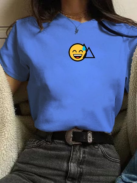 You Don't Have This Emoji Tik Tok Letter Cotton Casual Short Sleeve T-Shirt, Blue, T-shirts
You Don't Have This Emoji Tik Tok Letter Cotton Casual Short Sleeve T-Shirt, Blue, T-shirts