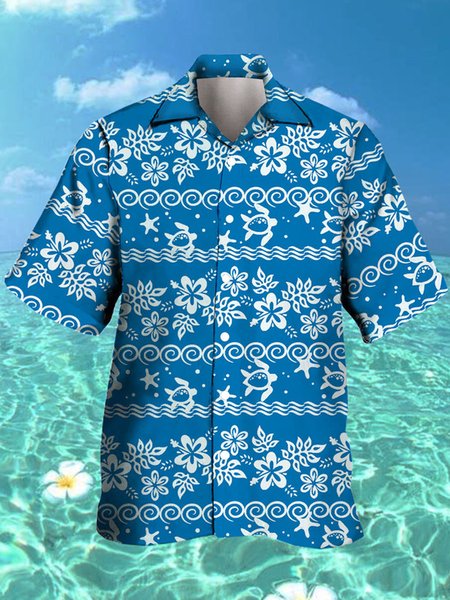 Men's Hibiscus Flower Print Casual Cool Breathable Hawaiian Short Sleeve Shirt, Blue, Men's Floral shirt
Men's Hibiscus Flower Print Casual Cool Breathable Hawaiian Short Sleeve Shirt, Blue, Men's Floral shirt