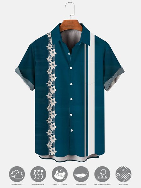 Men's Breathable Cool Fabric Printed Casual Breathable Hawaiian Short Sleeve Shirt, Blue, Men's Floral shirt
Men's Breathable Cool Fabric Printed Casual Breathable Hawaiian Short Sleeve Shirt, Blue, Men's Floral shirt