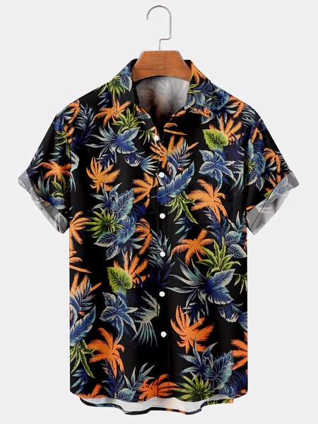 Mens Retro Plants Print Lapel Loose Chest Pocket Short Sleeve Funky Hawaiian Shirts, Black, Men's Floral shirt
Mens Retro Plants Print Lapel Loose Chest Pocket Short Sleeve Funky Hawaiian Shirts, Black, Men's Floral shirt