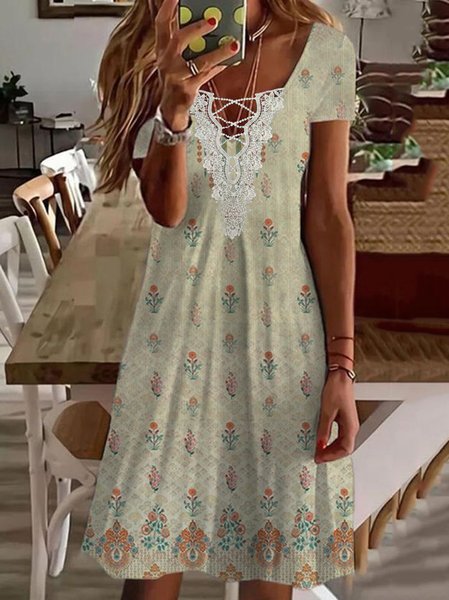 Guipure Hollow Out Casual Geometric Short Sleeve Knit Dress, Multicolor, Dresses
Guipure Hollow Out Casual Geometric Short Sleeve Knit Dress, Multicolor, Dresses