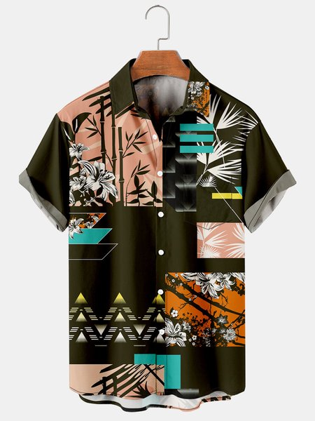 Vintage Graphic Men's Casual Chest Pocket Short Sleeve Shirt, Black, Men's Floral shirt
Vintage Graphic Men's Casual Chest Pocket Short Sleeve Shirt, Black, Men's Floral shirt