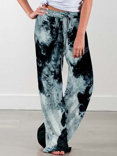 Draw string Tie Dye Vacation Pants, Multicolor, Pants