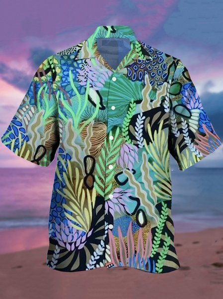Mens Tropical Leaves Print Hydrocool Fabric Quick Dry Casual Breathable Short Sleeve Shirt, Green, Men's Floral shirt
Mens Tropical Leaves Print Hydrocool Fabric Quick Dry Casual Breathable Short Sleeve Shirt, Green, Men's Floral shirt