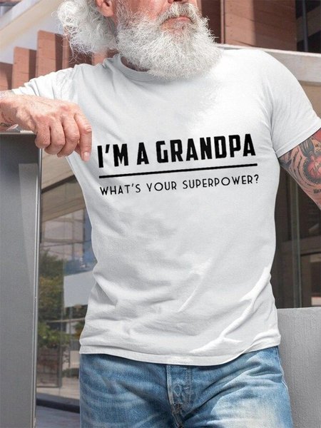I'm A Grandpa What's Your Superpower Casual Short Sleeve T-Shirt, White, T-shirts
I'm A Grandpa What's Your Superpower Casual Short Sleeve T-Shirt, White, T-shirts