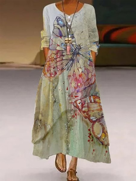 Cotton-Blend 3/4 Sleeve Casual Floral Dress, Multicolor, Casual Dresses
Cotton-Blend 3/4 Sleeve Casual Floral Dress, Multicolor, Casual Dresses
