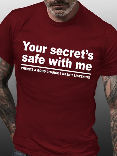 Your Secret Is Safe I wasn't Listening Sarcastic Short Sleeve Casual Cotton Short Sleeve T-Shirt, Red, T-shirts
Your Secret Is Safe I wasn't Listening Sarcastic Short Sleeve Casual Cotton Short Sleeve T-Shirt, Red, T-shirts