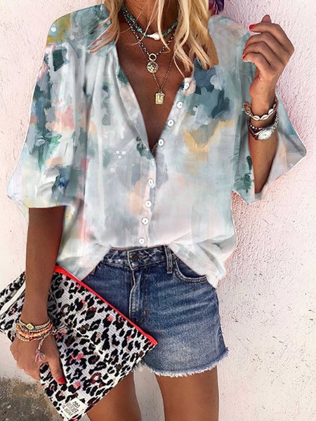 Gradient Print Hot Sale Summer New Ladies Casual Short Sleeve Shirts, Multicolor, Blouses & Shirts
Gradient Print Hot Sale Summer New Ladies Casual Short Sleeve Shirts, Multicolor, Blouses & Shirts