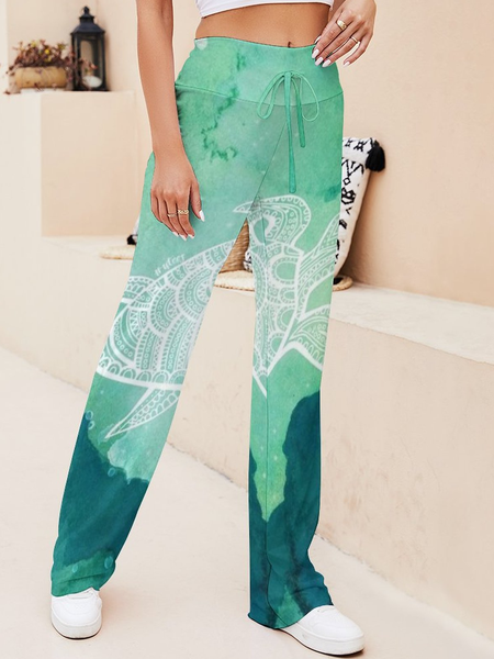 Women's Vacation Sea Turtle Sports Pants, As picture, Pants