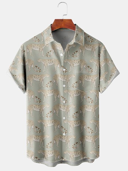 Men's Animal Print Casual Breathable Hawaiian Short Sleeve Shirt, As picture, Men's Floral shirt
Men's Animal Print Casual Breathable Hawaiian Short Sleeve Shirt, As picture, Men's Floral shirt