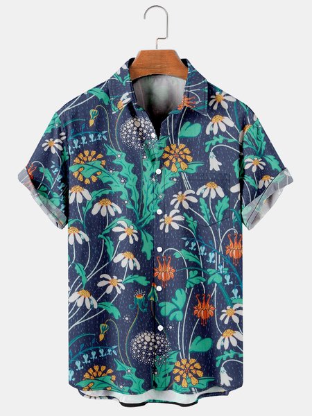 Casual Art Series Striped Geometric Color Block Pattern Lapel Short Sleeve Print Shirt Top, Blue, Men's Floral shirt
Casual Art Series Striped Geometric Color Block Pattern Lapel Short Sleeve Print Shirt Top, Blue, Men's Floral shirt