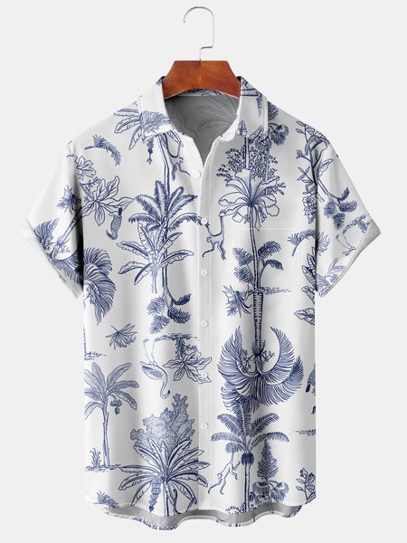 Hawaiian Graphic Men's Casual Chest Pocket Short Sleeve Shirt, White, Men's Floral shirt
Hawaiian Graphic Men's Casual Chest Pocket Short Sleeve Shirt, White, Men's Floral shirt