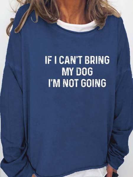 Women's Funny Dog Print Casual Crew Neck Sweatshirt, Deep blue, Hoodies&Sweatshirts
Women's Funny Dog Print Casual Crew Neck Sweatshirt, Deep blue, Hoodies&Sweatshirts