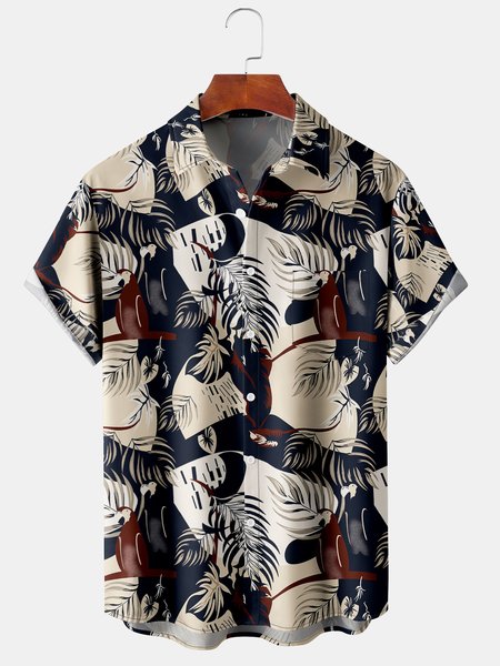 Men's Geometric Palm Leaf Print Casual Breathable Hawaiian Short Sleeve Shirt, Black, Men's Floral shirt
Men's Geometric Palm Leaf Print Casual Breathable Hawaiian Short Sleeve Shirt, Black, Men's Floral shirt