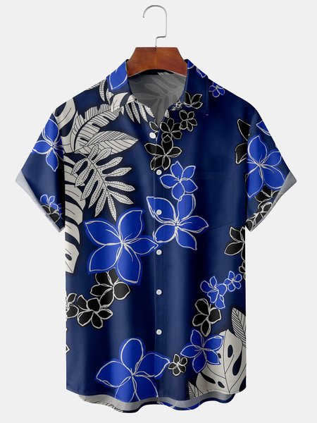 Mens Floral Print Lapel Loose Chest Pocket Short Sleeve Funky Hawaiian Shirts, Blue, Men's Floral shirt
Mens Floral Print Lapel Loose Chest Pocket Short Sleeve Funky Hawaiian Shirts, Blue, Men's Floral shirt