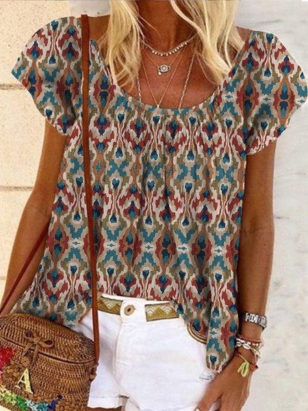 Tribal feelings national style geometric retro pattern loose holiday top Plus Size West style/cows, Multicolor, Shirts & Blouses
Tribal feelings national style geometric retro pattern loose holiday top Plus Size West style/cows, Multicolor, Shirts & Blouses