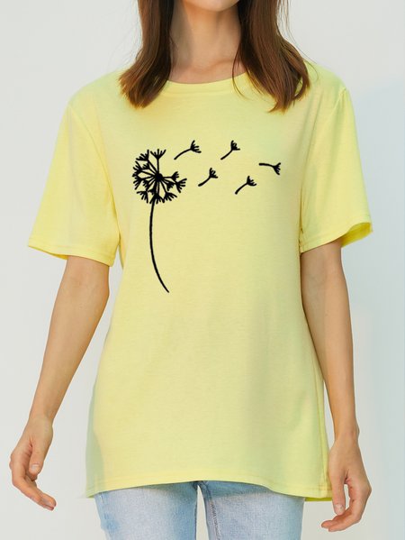 Dandelion Women's Eco-friendly Fabric Tencel Fiber Loosen Short Sleeve T-Shirt, Yellow, T-shirts
Dandelion Women's Eco-friendly Fabric Tencel Fiber Loosen Short Sleeve T-Shirt, Yellow, T-shirts