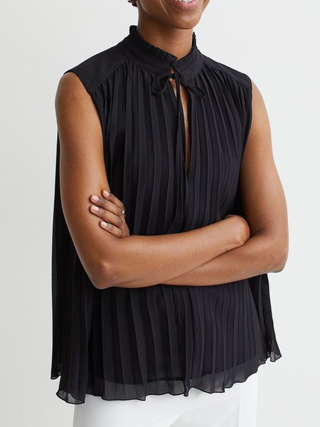 Simple Short Sleeve Tops, Black, Tops