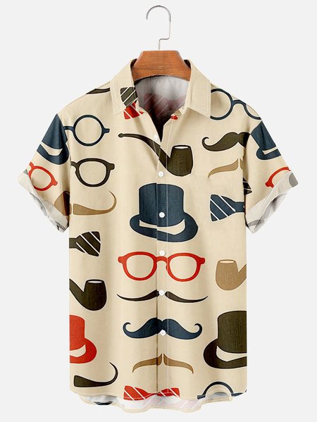 Men's Father's Day Print Casual Short Sleeve Hawaiian Shirt, Light khaki, Men's Floral shirt
Men's Father's Day Print Casual Short Sleeve Hawaiian Shirt, Light khaki, Men's Floral shirt