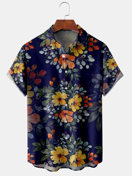 Men's Art Floral Print Casual Breathable Hawaiian Short Sleeve Shirt, Blue, Men's Floral shirt
Men's Art Floral Print Casual Breathable Hawaiian Short Sleeve Shirt, Blue, Men's Floral shirt