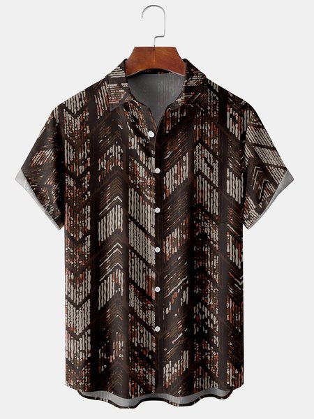 Men's Vintage Abstract Geometric Print Casual Breathable Hawaiian Short Sleeve Shirt, Red brown, Men's Floral shirt
Men's Vintage Abstract Geometric Print Casual Breathable Hawaiian Short Sleeve Shirt, Red brown, Men's Floral shirt