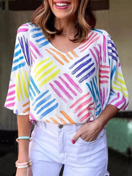 Geometric Vacation Flare Sleeve Mid Sleeve Blouse, Multicolor, Shirts & Blouses
Geometric Vacation Flare Sleeve Mid Sleeve Blouse, Multicolor, Shirts & Blouses