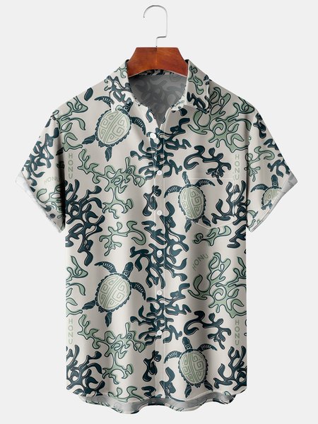 Men's Ocean Collection Print Casual Breathable Short Sleeve Hawaiian Shirt, Green, Men's Floral shirt
Men's Ocean Collection Print Casual Breathable Short Sleeve Hawaiian Shirt, Green, Men's Floral shirt