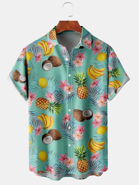 Men's Botanical Print Casual Breathable Short Sleeve Hawaiian Shirt, Green, Men's Floral shirt
Men's Botanical Print Casual Breathable Short Sleeve Hawaiian Shirt, Green, Men's Floral shirt