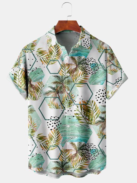 Men's Botanical Print Casual Breathable Short Sleeve Hawaiian Shirt, Green, Men's Floral shirt
Men's Botanical Print Casual Breathable Short Sleeve Hawaiian Shirt, Green, Men's Floral shirt