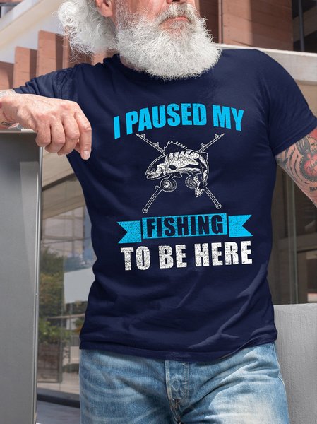 I Paused My Fishing To Be Here Funny Crew Neck T-shirt, Purplish blue, T-shirts
I Paused My Fishing To Be Here Funny Crew Neck T-shirt, Purplish blue, T-shirts