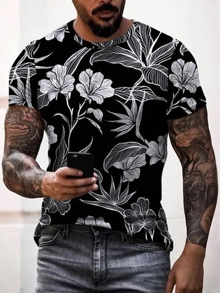 Men's Hawaiian Botanical Floral Short Sleeve T-Shirt, As picture, T-Shirts
Men's Hawaiian Botanical Floral Short Sleeve T-Shirt, As picture, T-Shirts
