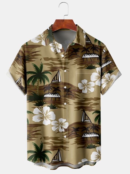 Hawaiian Graphic Men's Casual Chest Pocket Short Sleeve Shirt, Light coffee, Men's Floral shirt
Hawaiian Graphic Men's Casual Chest Pocket Short Sleeve Shirt, Light coffee, Men's Floral shirt